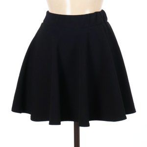 Black Casual Skater Skirt